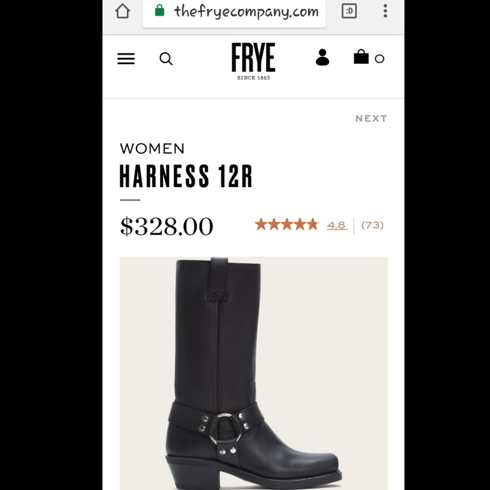 Frye Leather Steel Toe Motorcycle Riding Boot